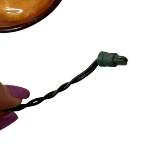 Vintage Electric Amber Glass Candle Lamp With Plug-In Cord - Picture 4 of 5